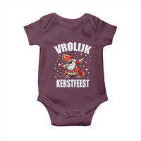Dutch Christmas Baby Onesie Vrolijk Kerstfeest Dabiing Sinterklaas Santa - Wonder Print Shop