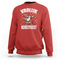 Dutch Christmas Sweatshirt Vrolijk Kerstfeest Dabiing Sinterklaas Santa - Wonder Print Shop
