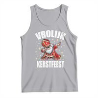 Dutch Christmas Tank Top Vrolijk Kerstfeest Dabiing Sinterklaas Santa - Wonder Print Shop