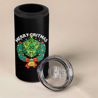 Funny Christmas RPG 4 in 1 Can Cooler Tumbler Merry Critmas D20 RPG Gamer Dice Gaming Xmas - Wonder Print Shop