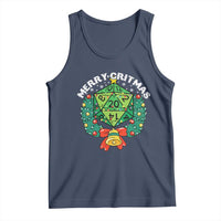 Funny Christmas RPG Tank Top Merry Critmas D20 RPG Gamer Dice Gaming Xmas - Wonder Print Shop