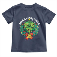 Funny Christmas RPG Toddler T Shirt Merry Critmas D20 RPG Gamer Dice Gaming Xmas - Wonder Print Shop