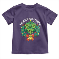 Funny Christmas RPG Toddler T Shirt Merry Critmas D20 RPG Gamer Dice Gaming Xmas - Wonder Print Shop