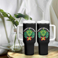 Funny Christmas RPG Tumbler With Handle Merry Critmas D20 RPG Gamer Dice Gaming Xmas - Wonder Print Shop