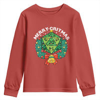 Funny Christmas RPG Youth Sweatshirt Merry Critmas D20 RPG Gamer Dice Gaming Xmas - Wonder Print Shop