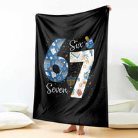 Funny 67 Hanukkah Throw Blanket Chanukah Menorah Dreidel Six Seven Meme - undefined
