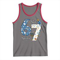 Funny 67 Hanukkah Tank Top Chanukah Menorah Dreidel Six Seven Meme - Wonder Print Shop