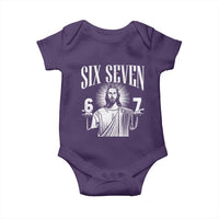 Funny Jesus 67 Baby Onesie God Six Seven Meme Religious Christian - Wonder Print Shop