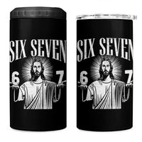 Funny Jesus 67 4 in 1 Can Cooler Tumbler God Six Seven Meme Religious Christian - Wonder Print Shop