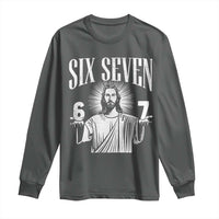 Funny Jesus 67 Long Sleeve Shirt God Six Seven Meme Religious Christian - Wonder Print Shop