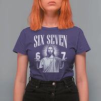 Funny Jesus 67 T Shirt For Women God Six Seven Meme Religious Christian - Wonder Print Shop