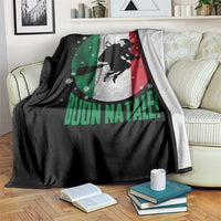 Buon Natale Italian Christmas Throw Blanket La Befana Italian Folklore Witch - Wonder Print Shop