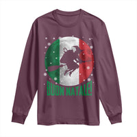 Buon Natale Italian Christmas Long Sleeve Shirt La Befana Italian Folklore Witch - Wonder Print Shop