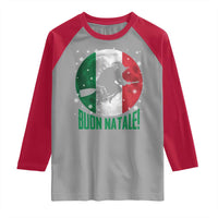 Buon Natale Italian Christmas Raglan Shirt La Befana Italian Folklore Witch - Wonder Print Shop