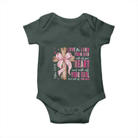Christian Religious God Baby Onesie Love The Lord Your God With All Your Heart Bible Valentine's Day
