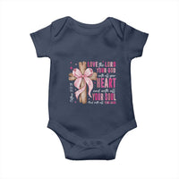 Christian Religious God Baby Onesie Love The Lord Your God With All Your Heart Bible Valentine's Day
