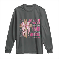 Christian Religious God Long Sleeve Shirt Love The Lord Your God With All Your Heart Bible Valentine's Day