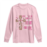 Christian Religious God Long Sleeve Shirt Love The Lord Your God With All Your Heart Bible Valentine's Day