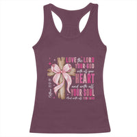Christian Religious God Racerback Tank Top Love The Lord Your God With All Your Heart Bible Valentine's Day