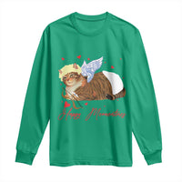 Funny Valentine's Day Cupid Cat Long Sleeve Shirt Happy Meowentines