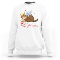 Funny Valentine's Day Cupid Cat Sweatshirt Happy Meowentines