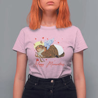 Funny Valentine's Day Cupid Cat T Shirt For Women Happy Meowentines