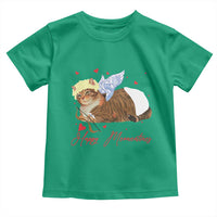 Funny Valentine's Day Cupid Cat Toddler T Shirt Happy Meowentines