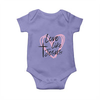Love Like Jesus Baby Onesie Christian Religious God Valentine's Day Pink Heart