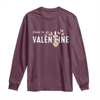 Christian Religious God Valentine's Day Long Sleeve Shirt Jesus Is My Valentine Rose Flowers