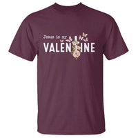 Christian Religious God Valentine's Day T Shirt Jesus Is My Valentine Rose Flowers