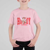 Funny Howdy Valentine T Shirt For Kid Valentine's Day Western Cowboy Cupid