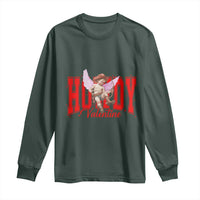 Funny Howdy Valentine Long Sleeve Shirt Valentine's Day Western Cowboy Cupid