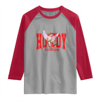 Funny Howdy Valentine Raglan Shirt Valentine's Day Western Cowboy Cupid