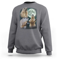 Funny Three Groundhog Moon Groundhog Day Meme Sweatshirt - Wonder Print Shop
