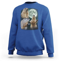 Funny Three Groundhog Moon Groundhog Day Meme Sweatshirt - Wonder Print Shop