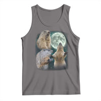 Funny Three Groundhog Moon Groundhog Day Meme Tank Top - Wonder Print Shop