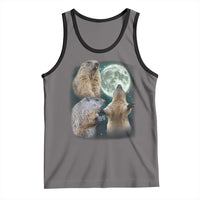 Funny Three Groundhog Moon Groundhog Day Meme Tank Top - Wonder Print Shop