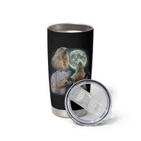 Funny Three Groundhog Moon Groundhog Day Meme Tumbler Cup - Wonder Print Shop