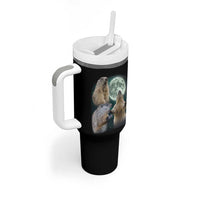Funny Three Groundhog Moon Groundhog Day Meme Tumbler With Handle - Wonder Print Shop