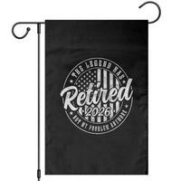 Funny Retirement 2026 Garden Flag The Legend Has Retired Not My Problem Anymore American Flag - Wonder Print Shop