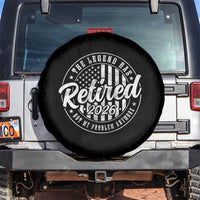 Funny Retirement 2026 Spare Tire Cover The Legend Has Retired Not My Problem Anymore American Flag - Wonder Print Shop