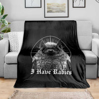 I Have Rabies Bat Throw Blanket Funny Meme Quotes Gothic - Wonder Print Shop