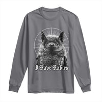 I Have Rabies Bat Long Sleeve Shirt Funny Meme Quotes Gothic - Wonder Print Shop