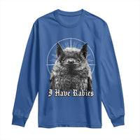 I Have Rabies Bat Long Sleeve Shirt Funny Meme Quotes Gothic - Wonder Print Shop