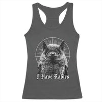 I Have Rabies Bat Racerback Tank Top Funny Meme Quotes Gothic - Wonder Print Shop