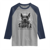 I Have Rabies Bat Raglan Shirt Funny Meme Quotes Gothic - Wonder Print Shop