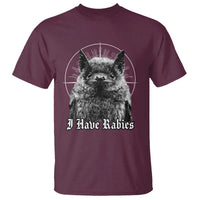 I Have Rabies Bat T Shirt Funny Meme Quotes Gothic - Wonder Print Shop