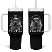 I Have Rabies Bat Tumbler With Handle Funny Meme Quotes Gothic - Wonder Print Shop