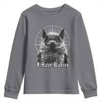 I Have Rabies Bat Youth Sweatshirt Funny Meme Quotes Gothic - Wonder Print Shop