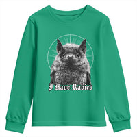 I Have Rabies Bat Youth Sweatshirt Funny Meme Quotes Gothic - Wonder Print Shop